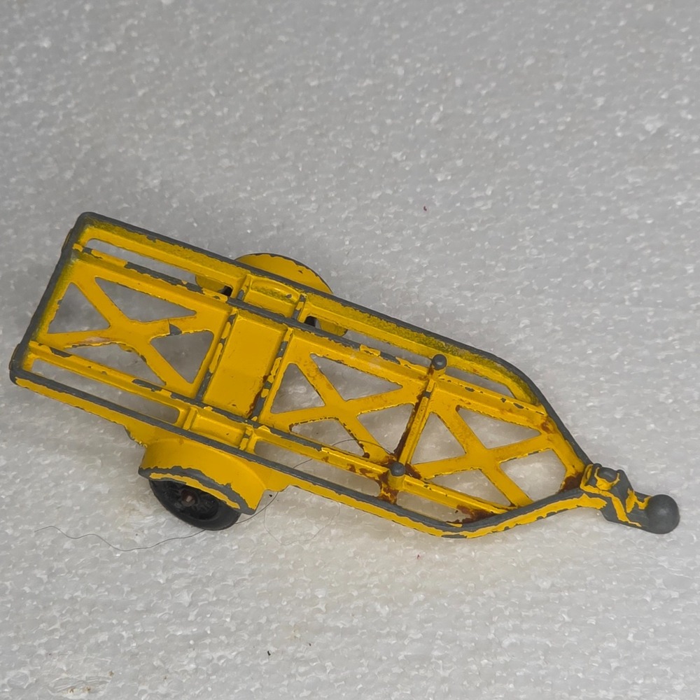 TootsieToy Yellow Boat Trailer Diecast Vintage 1970s 4 Inch Toy Chicago USA